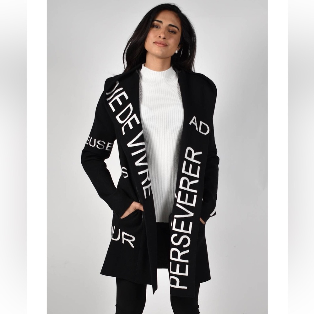 Frank Lyman hooded cardigan coat